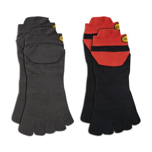 Súprava 2 párov kotníkových ponožiek unisex Vibram Fivefingers - No Show S21N35P Dark Grey.