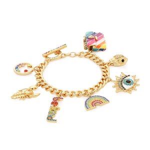 Náramok Kurt Geiger - Multi Charms Bracelet 8840761429 Gold.