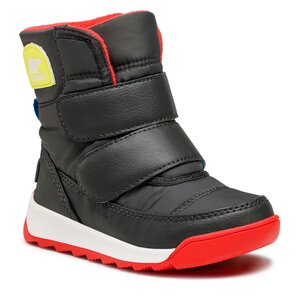 Snehule Sorel - Childrens Whitney II Strap Wp NC3919-093 Jet/Poppy Red.