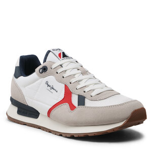 Sneakersy Pepe Jeans - Brit Man Heritage PMS30924 White 800.