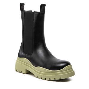 Členková obuv s elastickým prvkom DeeZee - ZAL90152-1 Black/Lime.