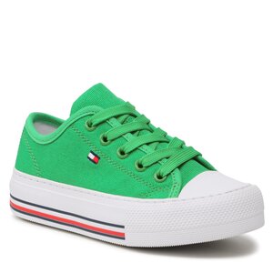 Plátenky Tommy Hilfiger - Low Cut Lace-Up Sneaker T3A9-32677-0890 M Green M.