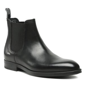 Členková obuv s elastickým prvkom KARL LAGERFELD - KL12060 Black Lthr.