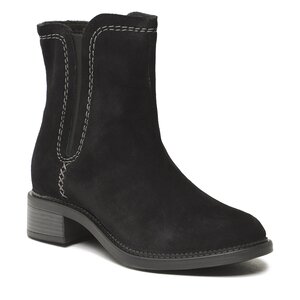 Členková obuv Clarks - Maye Zip 261680534 Black Suede.