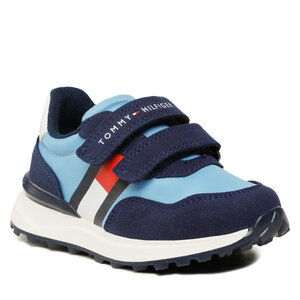 Sneakersy Tommy Hilfiger - Flag Low Cut Velcro Sneaker T1B9-32881-1587 M Blue/Sky Blue X644.