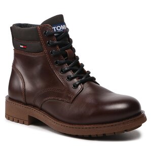 Outdoorová obuv Tommy Jeans - Classic Short Lace Up Boot EM0EM01057 Truffle Brown GT7.