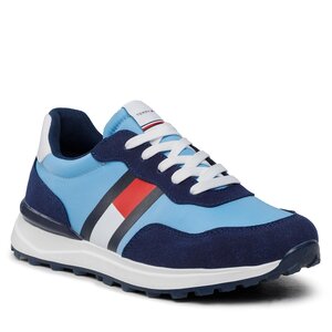 Sneakersy Tommy Hilfiger - Flag Low Cut Lace-Up Sneaker T3X9-32886-1587 S Blue/Sky Blue X644.