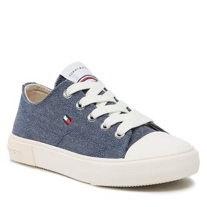 Plátenky Tommy Hilfiger - Low Cut Lace-Up T3X9-32827-0890 Denim 806.
