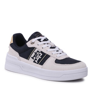 Sneakersy Tommy Hilfiger - Basket Sneaker With Webbing Gold FW0FW07175 Space Blue DW6.