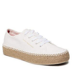 Espadrilky Tommy Hilfiger - Rope Vulc Sneaker Corporate FW0FW07241 Ecru YBL.