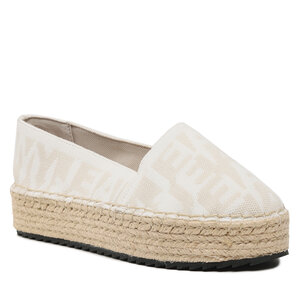 Espadrilky Tommy Jeans - Logomania Espadrille EN0EN02079 Light Silt ACU.