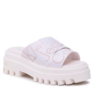 Šľapky Calvin Klein Jeans - Toothy Combat Sandal Webbing YW0YW00949 Ancient White YBH.