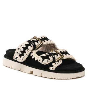 Sandále Mou - New Bio With Buckles SW461005A Black/White.