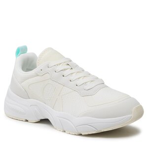 Sneakersy Calvin Klein Jeans - Retro Tennis Over Mesh Wn YW0YW00946 White/Creamy White 0K6.
