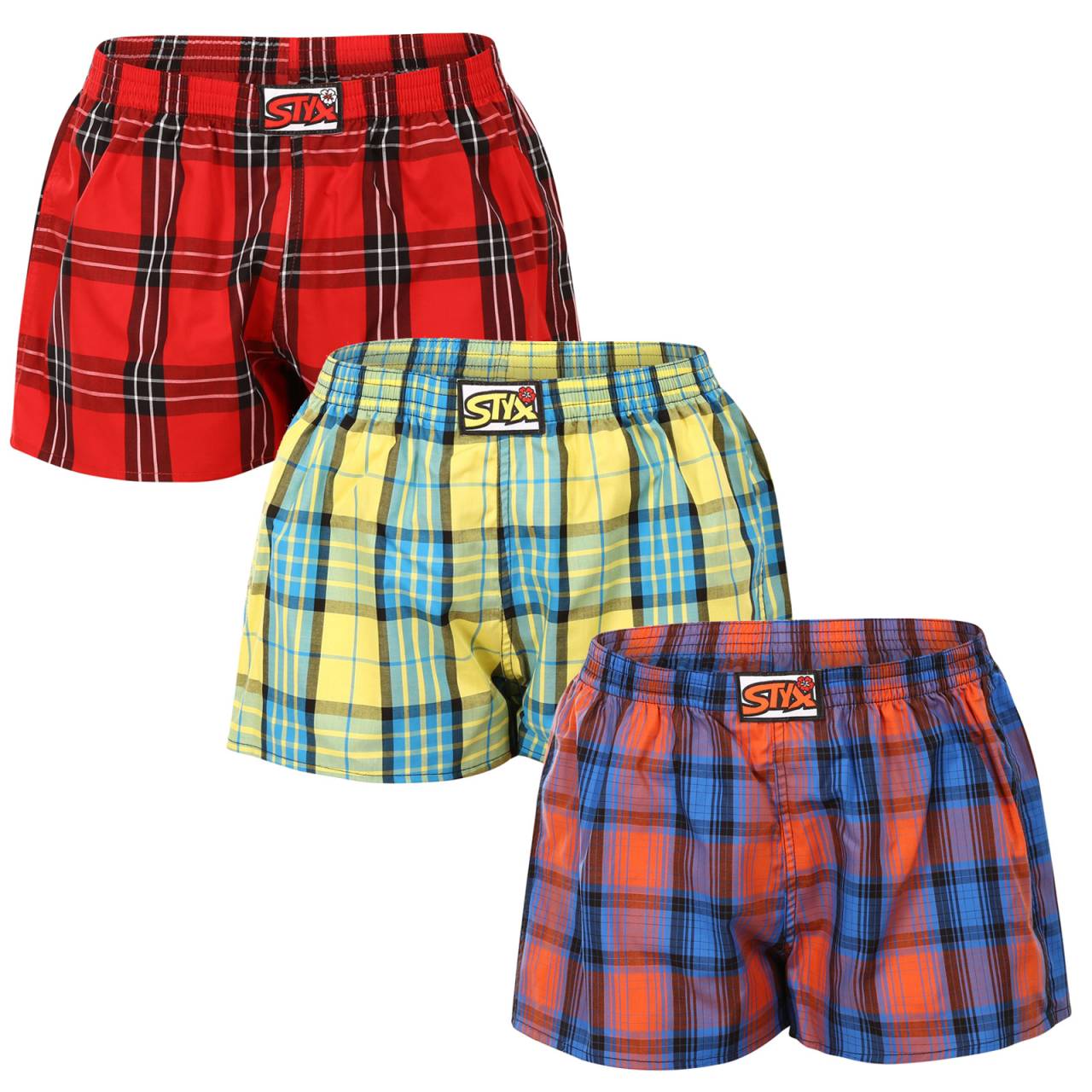 3PACK dámske trenky Styx klasická guma viacfarebné (3K10236) XL, trenírky.
Doprajte si jedinečný pocit luxusu a pohodlia s dámskymi saténovými šortkami Styx!
Kvalitný materiál pre maximálne pohodlie
Dámske šortky Styx sú vyrobené z príjemného saténového materiálu, ktorý zaručuje ľahkosť, mäkkosť a jemný chladivý účinok na pokožku.
Zvodný dizajn a precízne české spracovanie
Dámske šortky Styx sú navrhnuté v jednoduchom, ale účinnom strihu, ktorý vám poskytne absolútnu voľnosť pohybu.
Prečo si zamilujete saténové šortky Styx?

Luxusný saténový materiál: Mäkký, ľahký a príjemne chladivý na pokožke.
Štýlový dizajn: Pre elegantný a sebavedomý vzhľad.
Pohodlný strih: Ideálne na spanie, domáce nosenie alebo voľnočasové aktivity.
Klasická guma s logom Styx: Skvele padne a netlačí.
Vyrobené v Českej republike: Precízne spracovanie a záruka kvality

Spodná bielizeň Styx je jednou z najobľúbenejších
Česká značka Styx je medzi zákazníkmi známa najmä vďaka svojej spodnej bielizni s neotrelými vzormi vo výrazných farbách.
Ako sa mám starať o svoje šortky Styx?
Aby vaše obľúbené saténové šortky vydržali dlho v skvelom stave, odporúčame dodržiavať tieto rady:

Pranie: Odporúčame prať pri teplote 30 °C, aby si šortky zachovali svoj jemný lesk a mäkkosť.
Sušenie: Neodporúčame sušenie v bubnovej sušičke, aby nedošlo k poškodeniu vlákien.
Žehlenie: V prípade potreby môžete šortky žehliť pri nízkej teplote.

Tip: Vaša obľúbená spodná bielizeň si zaslúži šetrné zaobchádzanie.