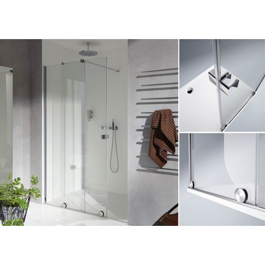 Hüppe Xtensa walk-in posuvné dvere 1-dielne s pevným segmentom XT0103.123.322.