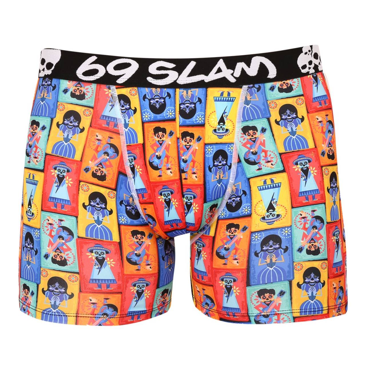 Pánske boxerky 69SLAM fit mex card dylan (MBYMAD-PO) L, trenky.
Vstúpte do sveta, kde sa pohodlie stretáva s originalitou!
Mikrovlákno, ktoré vás presvedčí na prvý dotyk
Boxerky sú vyrobené z umelých vlákien (kombinácia polyesteru a spandexu) - táto zmes vytvára dokonale mäkký, pružný a prispôsobivý materiál.
Výrazný dizajn a premyslený strih na aktívne dni
Boxerky 69SLAM vás na prvý pohľad zaujmú svojím jedinečným vzhľadom, originálnymi vzormi a príjemnými farbami.
Prečo by boxerky 69SLAM nemali chýbať vo vašom šatníku

Mikrovlákno - ľahké, elastické, rýchloschnúce.
Dlhšie nohavičky, ktoré zostávajú na svojom mieste.
Výrazný dizajn s originálnymi vzormi.

69SLAM spodná bielizeň, ktorá vám zdvihne náladu
69SLAM je obľúbená surferská značka z Bali, ktorá oslavuje život, umenie, kreativitu, dizajn a farby v každom detaile.
Ako sa starať o boxerky 69SLAM
Dodržiavaním týchto jednoduchých krokov zabezpečíte, že vaše boxerky 69SLAM budú dlho vyzerať krásne, funkčné a pohodlné.

Pranie: Odporúčame ručné pranie vo vlažnej vode.
Sušenie: Nesuš v sušičke.
Žehlenie: Nežehliť.

Tip: Vaša obľúbená spodná bielizeň si zaslúži šetrné zaobchádzanie.