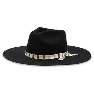 Klobúk Brixton - Leigh Felt Fedora 11211 Black.
