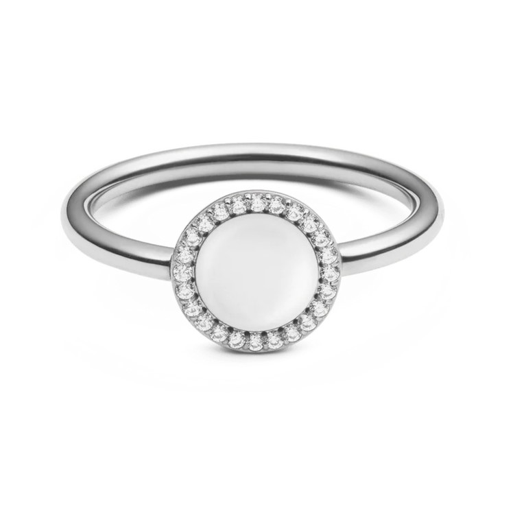 Daniel Wellington Originálny prsteň s perleťou a kryštálmi Audrey DW0040127 50 mm.