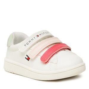 Sneakersy Tommy Hilfiger - Low Cut Velcro Sneaker T1A9-32710-1355 M White/Multicolor X256.