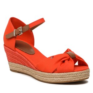 Espadrilky Tommy Hilfiger - Basic Open Toe Mid Wedge FW0FW04785 Deep Orange SNX.