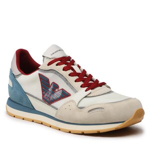 Sneakersy Emporio Armani - X4X537 XN730 S433 Van/Sil/Red/Sil/Lt.B.