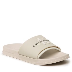 Šľapky Calvin Klein Jeans - Slide Monogram Tpu YM0YM00361 Ancient White/Eggshell 0K9.
