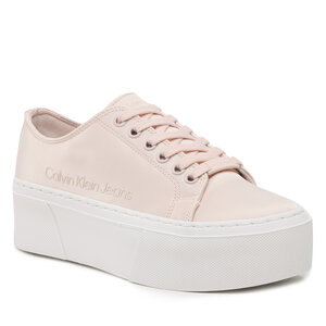 Sneakersy Calvin Klein Jeans - Flatform + Cupsole Satin YW0YW00917 Peach Blush 0JW.