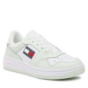 Sneakersy Tommy Jeans - Retro Basket Wmn EN0EN02102 Minty LXW.