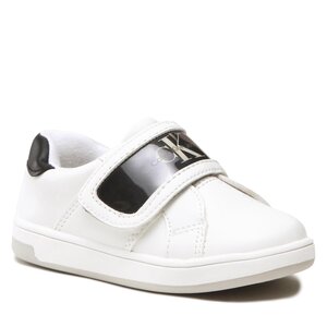 Sneakersy Calvin Klein Jeans - Low Cut Velcro Sneaker V1X9-80547-1355 S White/Black X002.