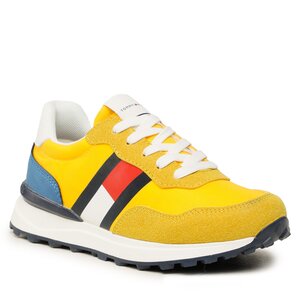 Sneakersy Tommy Hilfiger - Flag Low Cut Lace-Up Sneaker T3X9-32886-1587 M Yellow/Royal X045.