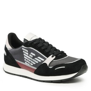 Sneakersy Emporio Armani - X4X537 XM678 S154 Blk/L.Gr/Grey/Bordea.