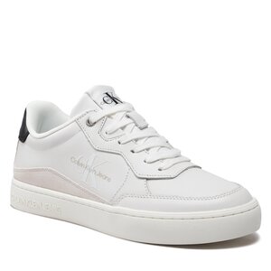 Sneakersy Calvin Klein Jeans - Classic Cupsole Lth-Su Mono YM0YM00432 White/Black 0K4.