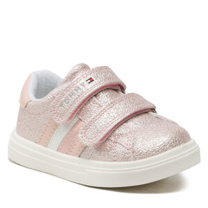 Sneakersy Tommy Hilfiger - Stripes Low Cut Velcro Sneaker T1A9-32685-1010 M Pink 302.