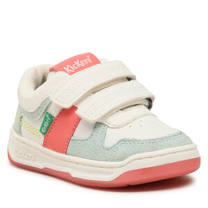 Sneakersy Kickers - Kalido 910862-30 M Blanc Rose Bleu 33.