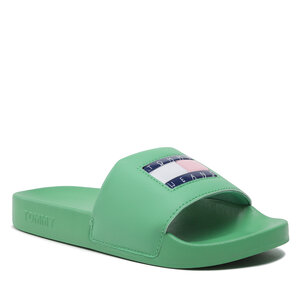 Šľapky Tommy Jeans - Flag Print Pool Sld EN0EN02108 Coastal Green LY3.