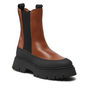 Členková obuv s elastickým prvkom Tamaris - 1-25461-29 Cognac/Black 315.