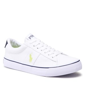 Sneakersy Polo Ralph Lauren - Sayer RF104092 White Recycled Canvas/Navy/Citron w/ Citron PP.