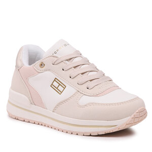 Sneakersy Tommy Hilfiger - Low Cut Lace-Up Sneaker T3A9-32732-1467 M Beige/Pink A305.