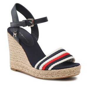 Espadrilky Tommy Hilfiger - Corporate Wedge FW0FW07086 Space Blue DW6.