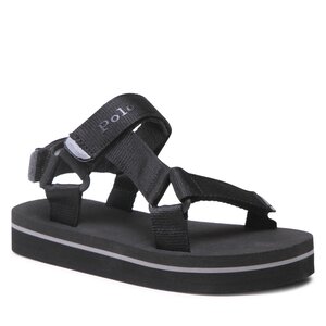 Sandále Polo Ralph Lauren - New Haven Platform RF103988 Black Webbing w/ Tonal PP.