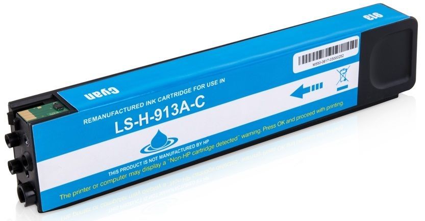 Kompatibilná kazeta s HP 913A F6T77AE azúrová (cyan).
Cena kompatibilnej náplne pre tlačiarne HP je nižšia ako u originálnej, ušetríte až 80% nákladov na tlač.


Alternatívna cartridge pre tlačiarne HP vytlačí rovnaký alebo vyšší počet strán ako originál, pri zachovaní rovnakej kvality – ostré rysy, sýte farby.


Garantujeme Vašu spokojnosť s použitím našej kompatibilnej cartridge.


Overené klientmi z Českej republiky aj Európskej únie.


Naši dodávatelia sú preverení rokmi skúseností a vyrábajú produkty podľa normy ISO 9001 a ISO 14001.

 Existuje mnoho výrobcov kompatibilných náplní, ale kvalita môže byť odlišná.