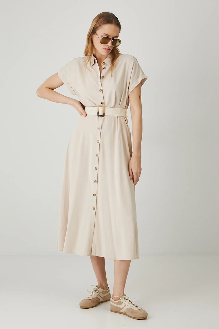 Šaty s prímesou ľanu Medicine.