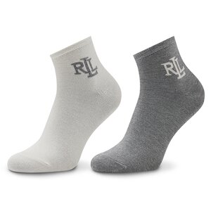 Súprava 2 párov vysokých dámskych ponožiek Lauren Ralph Lauren - 454897521003 Greyh.