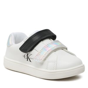 Sneakersy Calvin Klein Jeans - Low Cut Velcro Sneaker V1A9-80467-1355 S White/Silver/Black Y220.