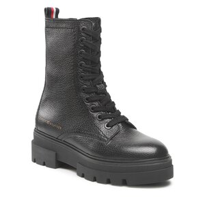 Outdoorová obuv Tommy Hilfiger - Monochromatic Lace Up Boot FW0FW06732 Black BDS.