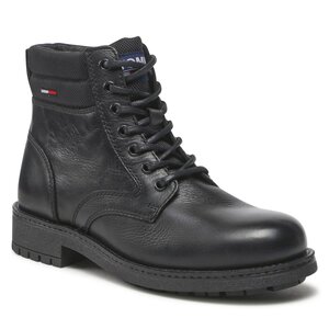 Outdoorová obuv Tommy Jeans - Classic Short Lace Up Boot EM0EM01057 Black BDS.