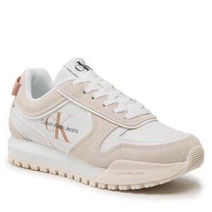 Sneakersy Calvin Klein Jeans - Toothy Runner Irregular Lines W YW0YW00934 White/Ancient White 0LA.