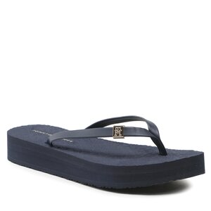 Žabky Tommy Hilfiger - Th Monogram Flat Sandal FW0FW06964 Space Blue.