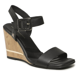 Sandále Tommy Hilfiger - Hardware Wedge Sandal FW0FW07074 Black BDS.